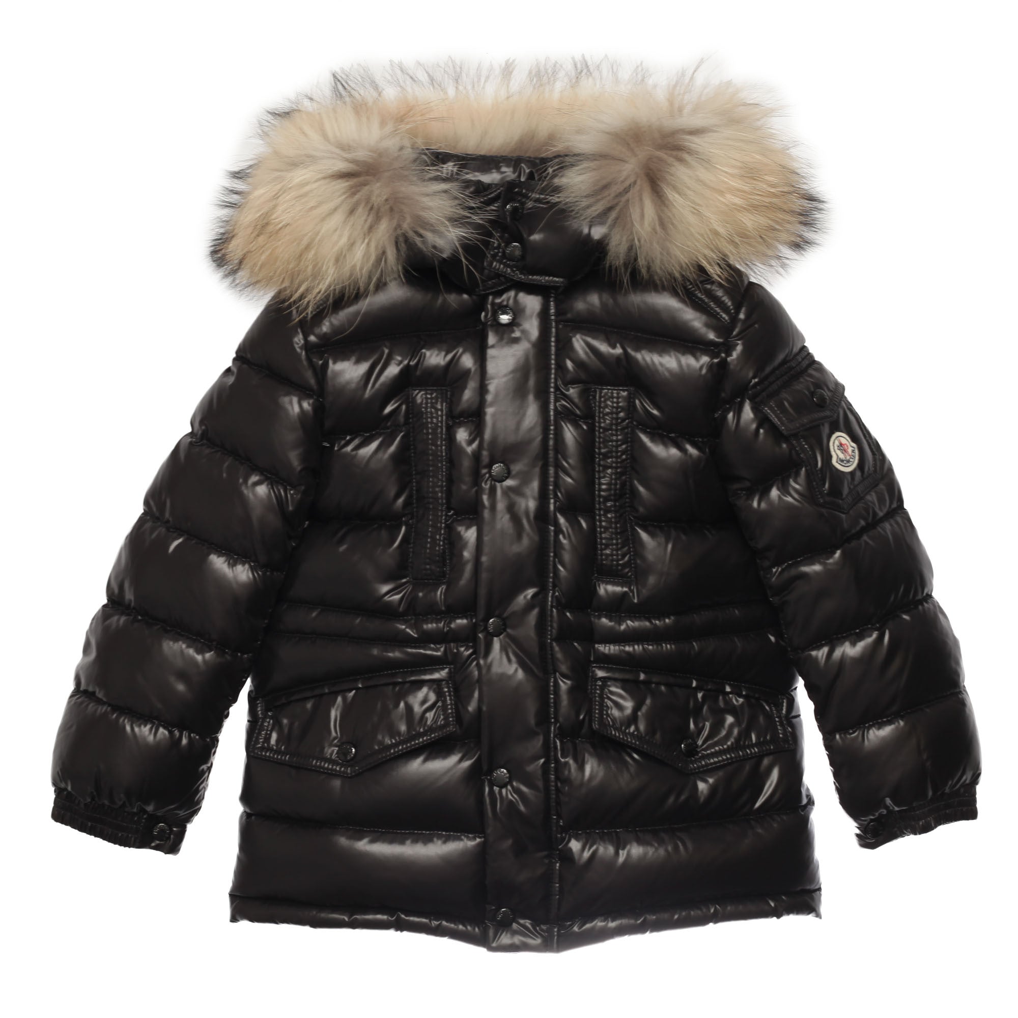 Boys & Girls Black Plush Trims Hooded 'Riviere' Jacket - CÉMAROSE | Children's Fashion Store - 1