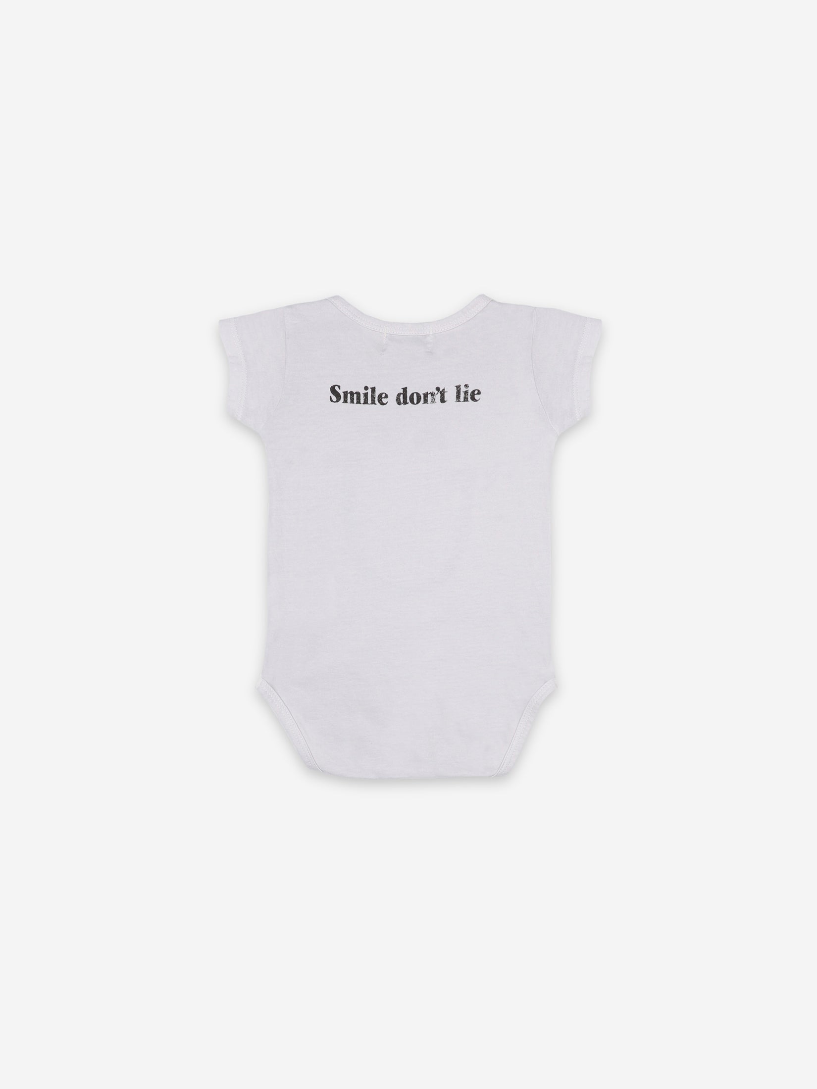 Baby Boys Grey Smile Cotton Babysuit