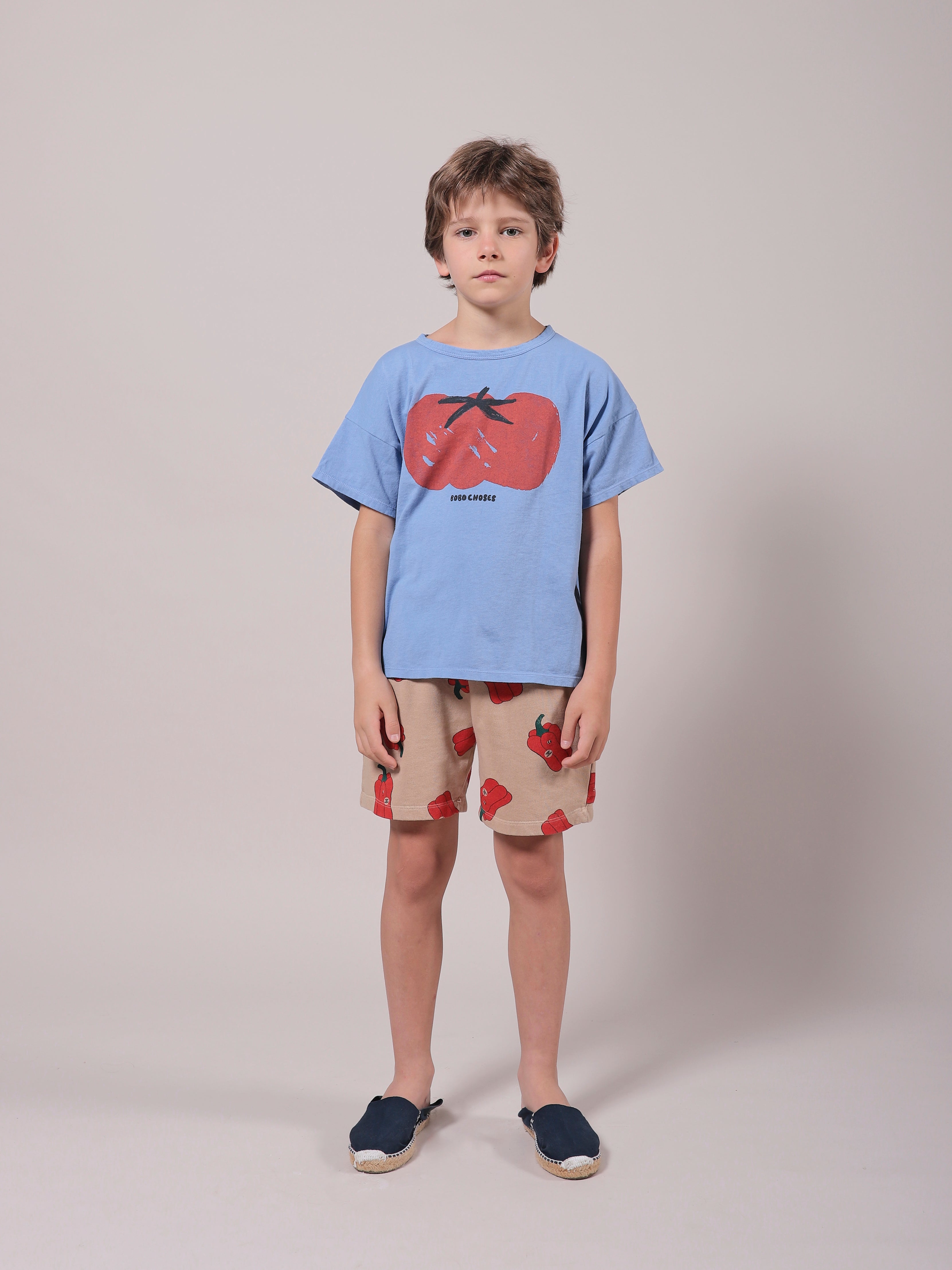 Boys & Girls Blue Tomato Cotton T-Shirt