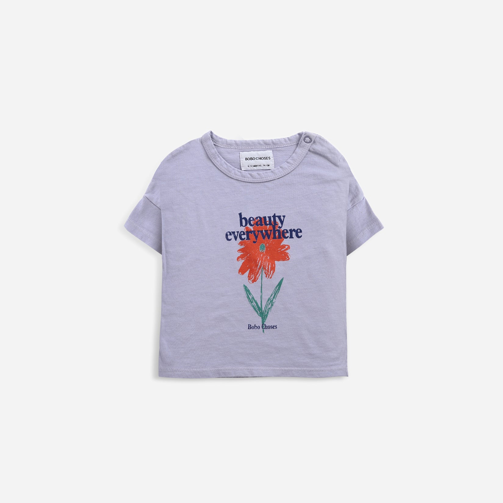 Baby Boys & Girls Lavender Flower Cotton T-Shirt