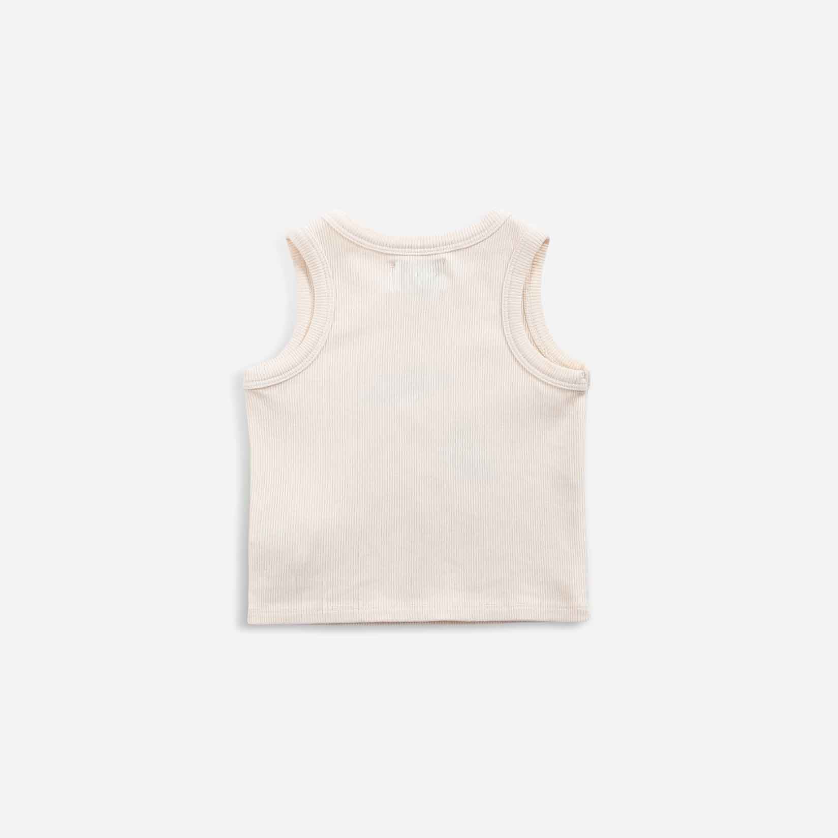 Baby Boys & Girls White Cotton Tank Top