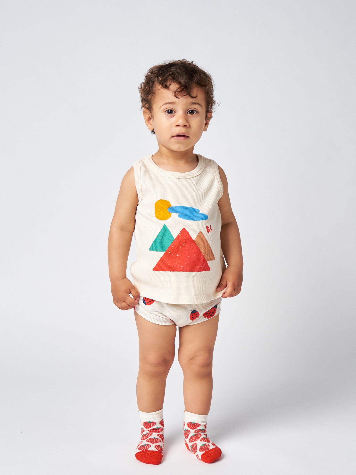 Baby Boys & Girls White Cotton Tank Top