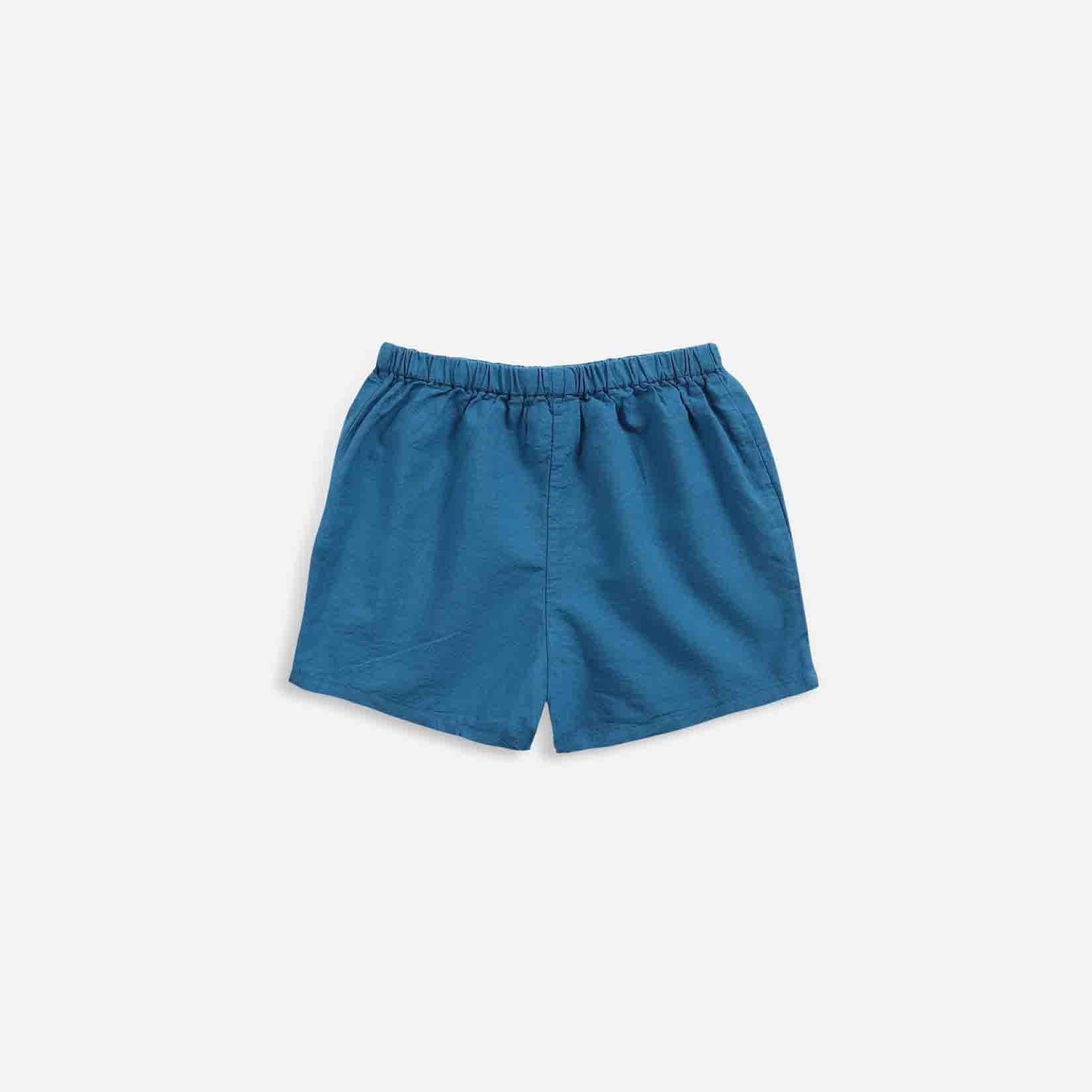 Baby Boys & Girls Blue Logo Cotton Shorts