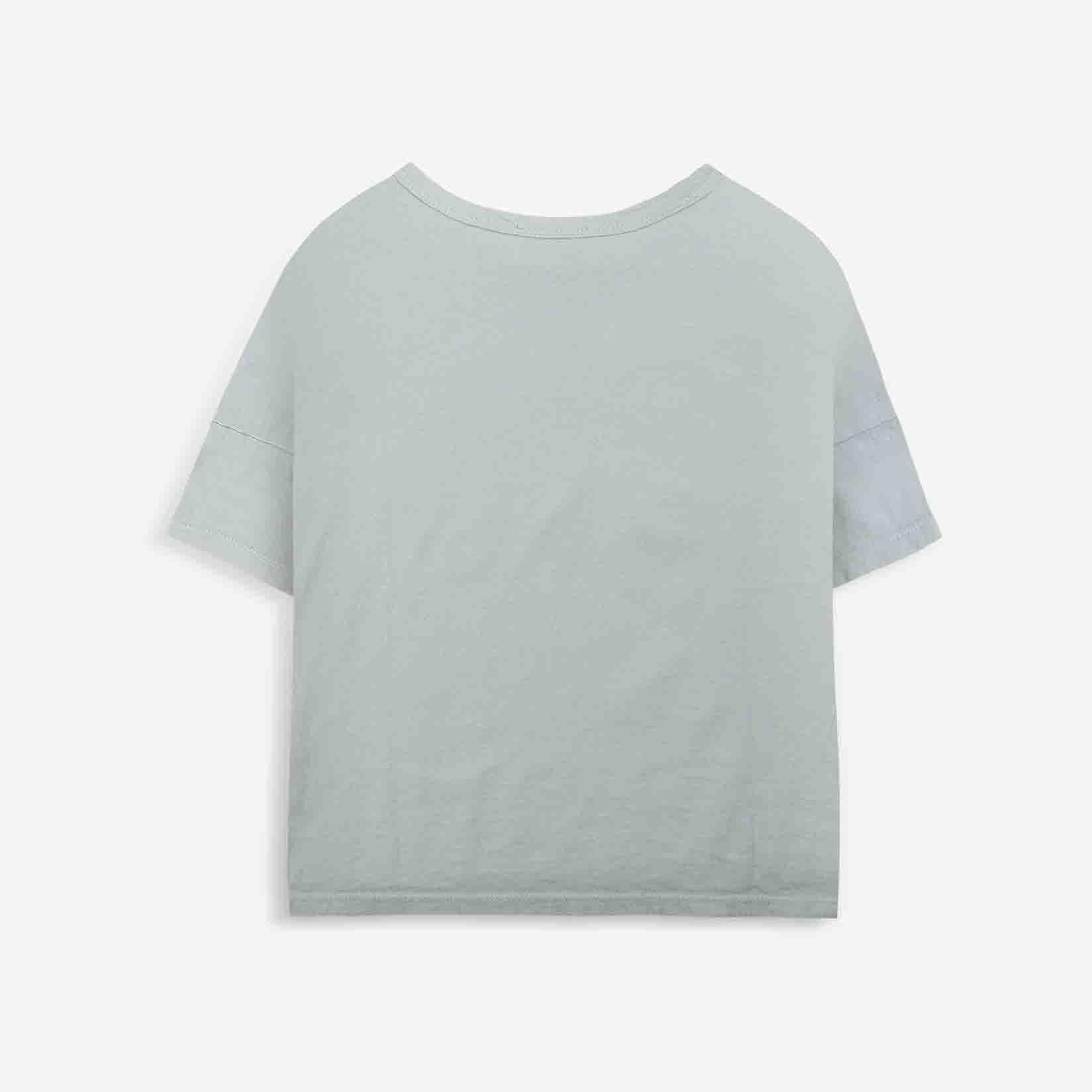 Boys & Girls Grey Cotton T-Shirt