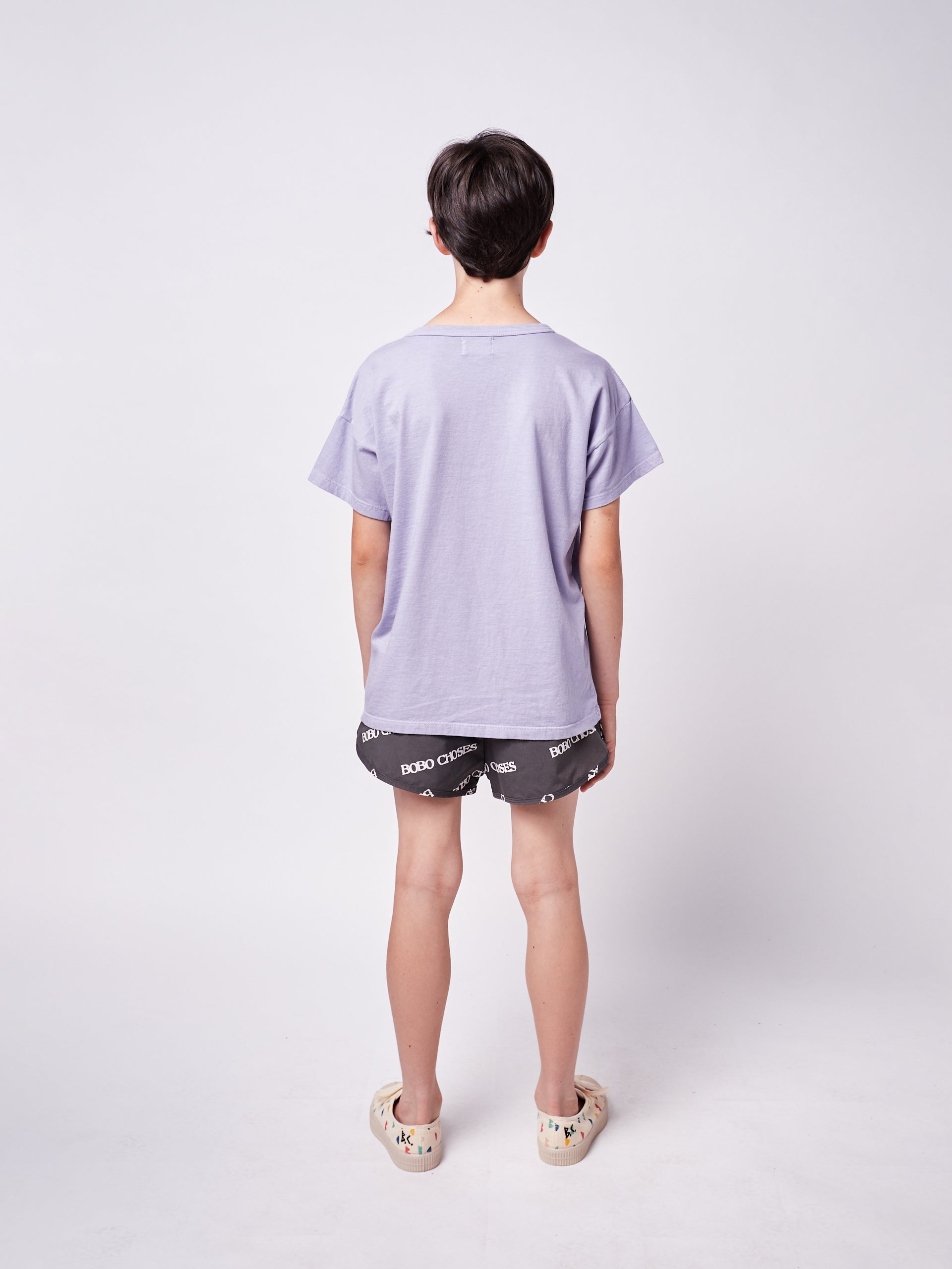 Boys & Girls Lavender Flower Cotton T-Shirt