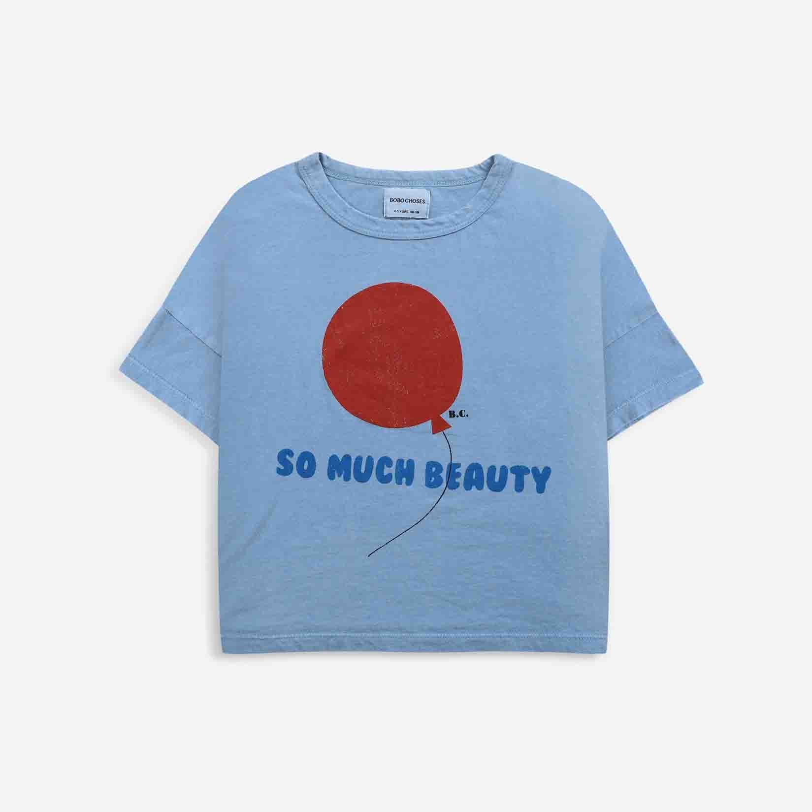 Boys & Girls Blue Balloon Cotton T-Shirt