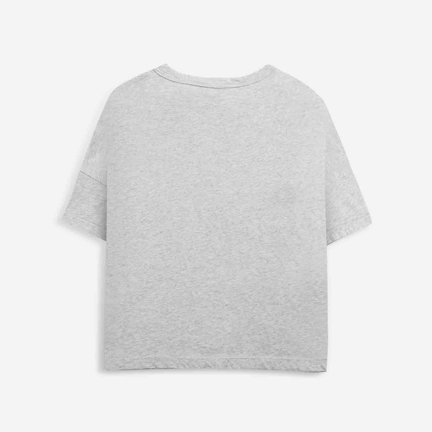 Boys & Girls Grey Dog Cotton T-Shirt