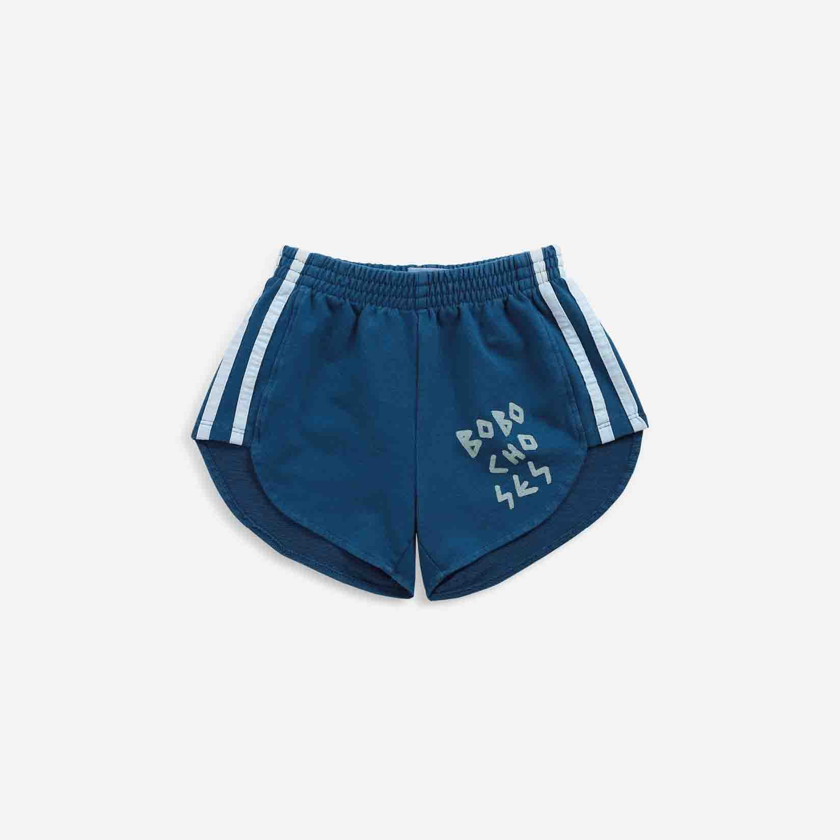 Boys & Girls Dark Blue Logo Cotton Shorts