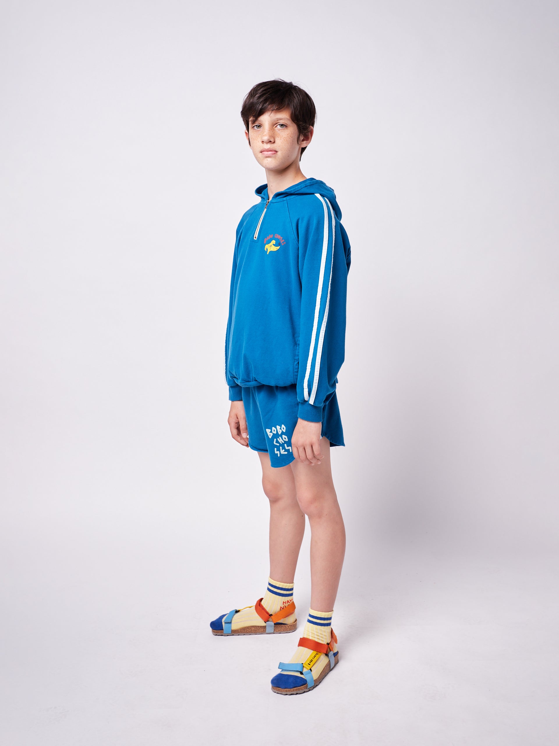 Boys & Girls Dark Blue Logo Cotton Shorts