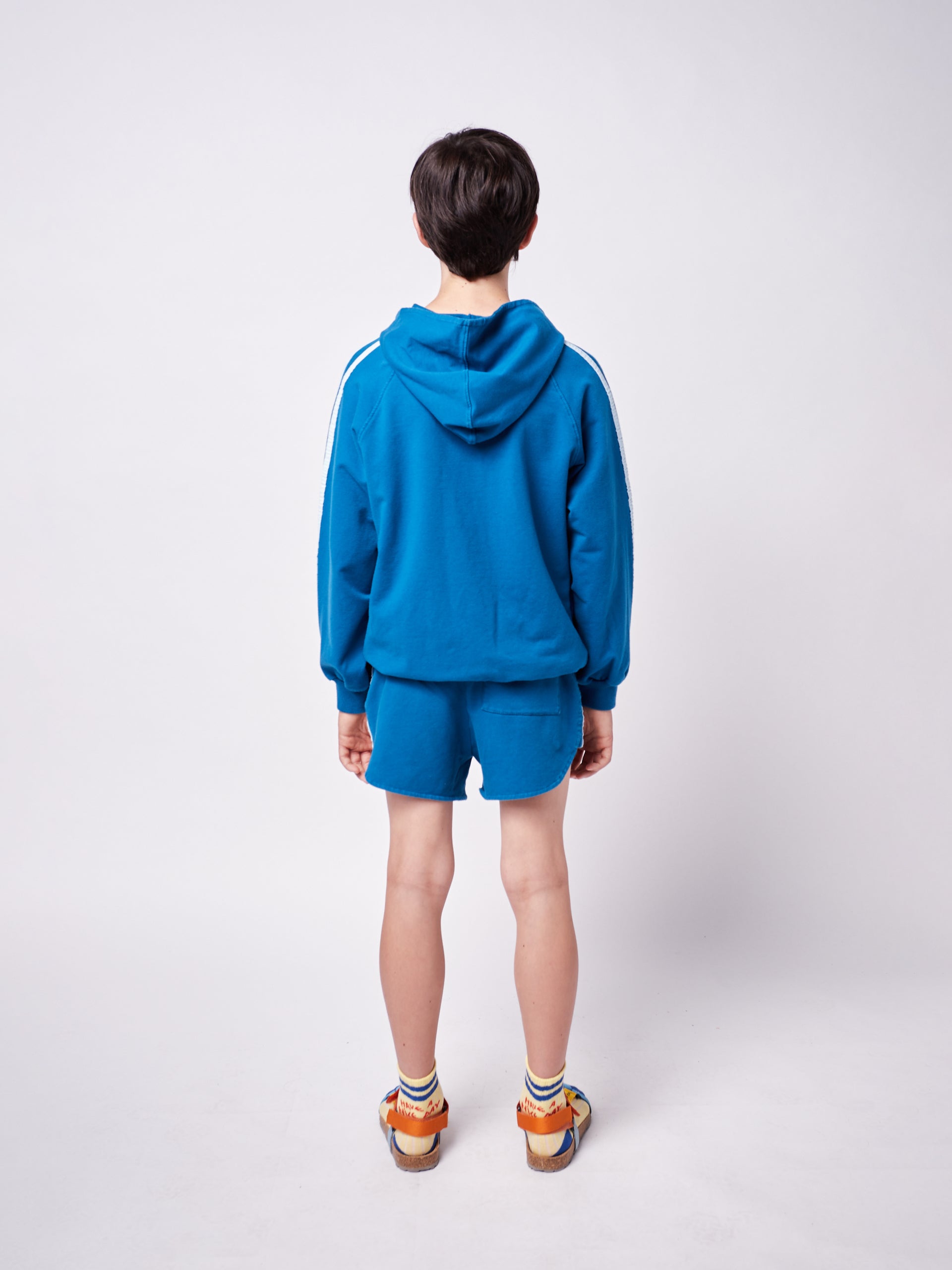 Boys & Girls Dark Blue Logo Cotton Shorts