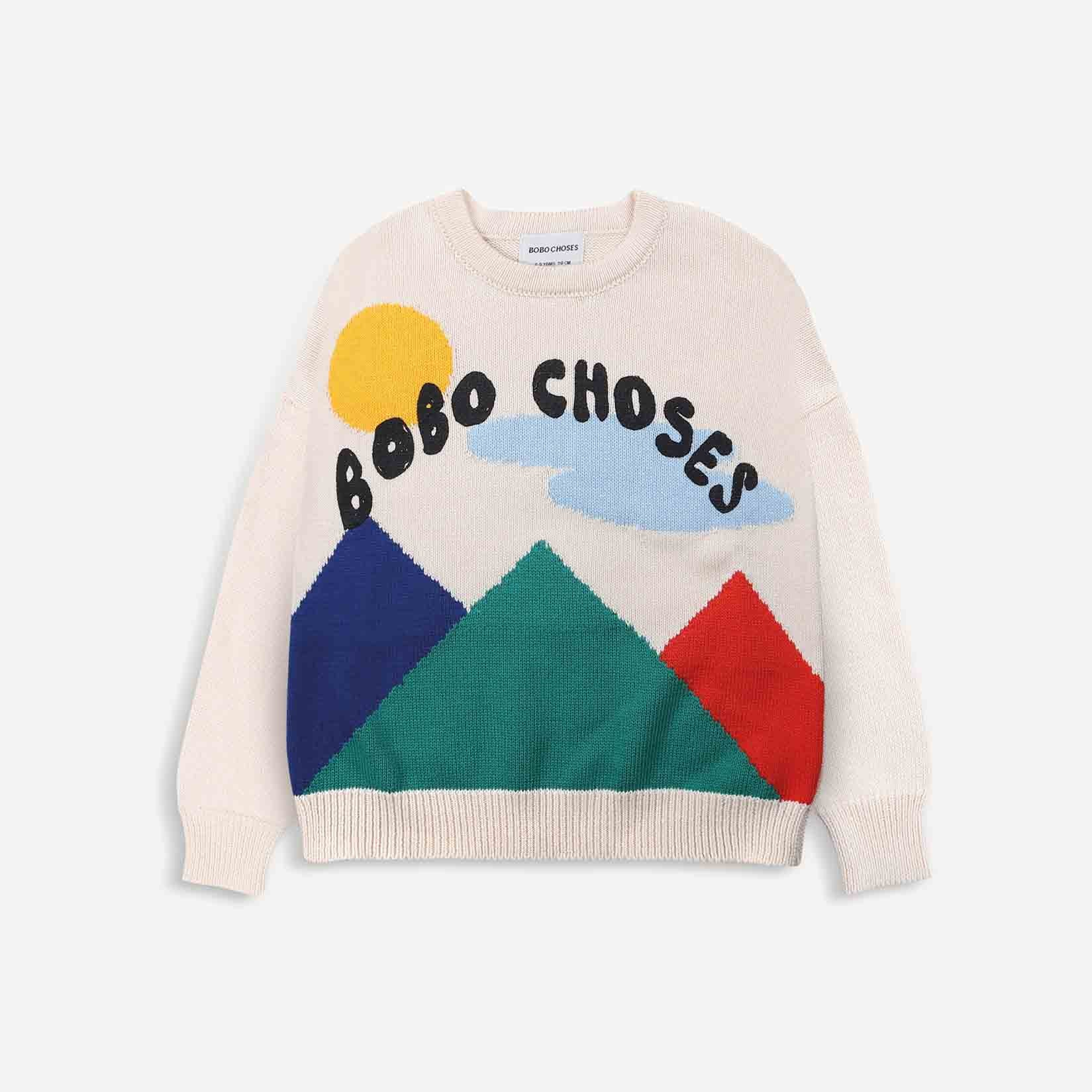 Boys & Girls White Logo Sweater