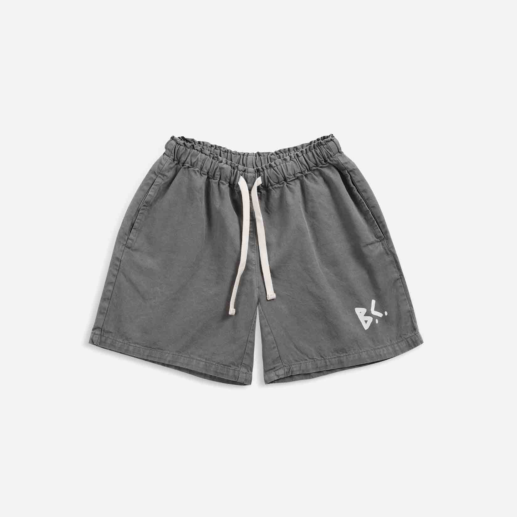 Boys & Girls Grey Logo Cotton Shorts