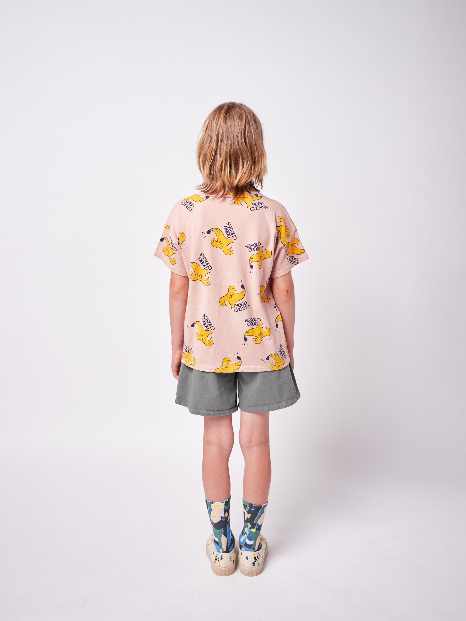 Boys & Girls Grey Logo Cotton Shorts