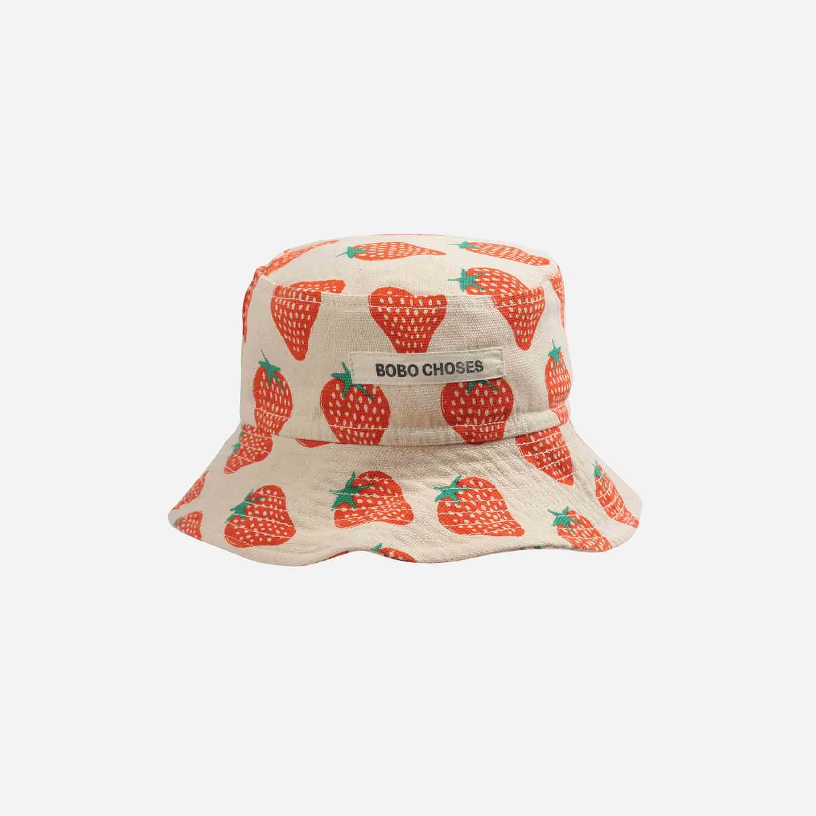 Boys & Girls Beige Strawberry Hat