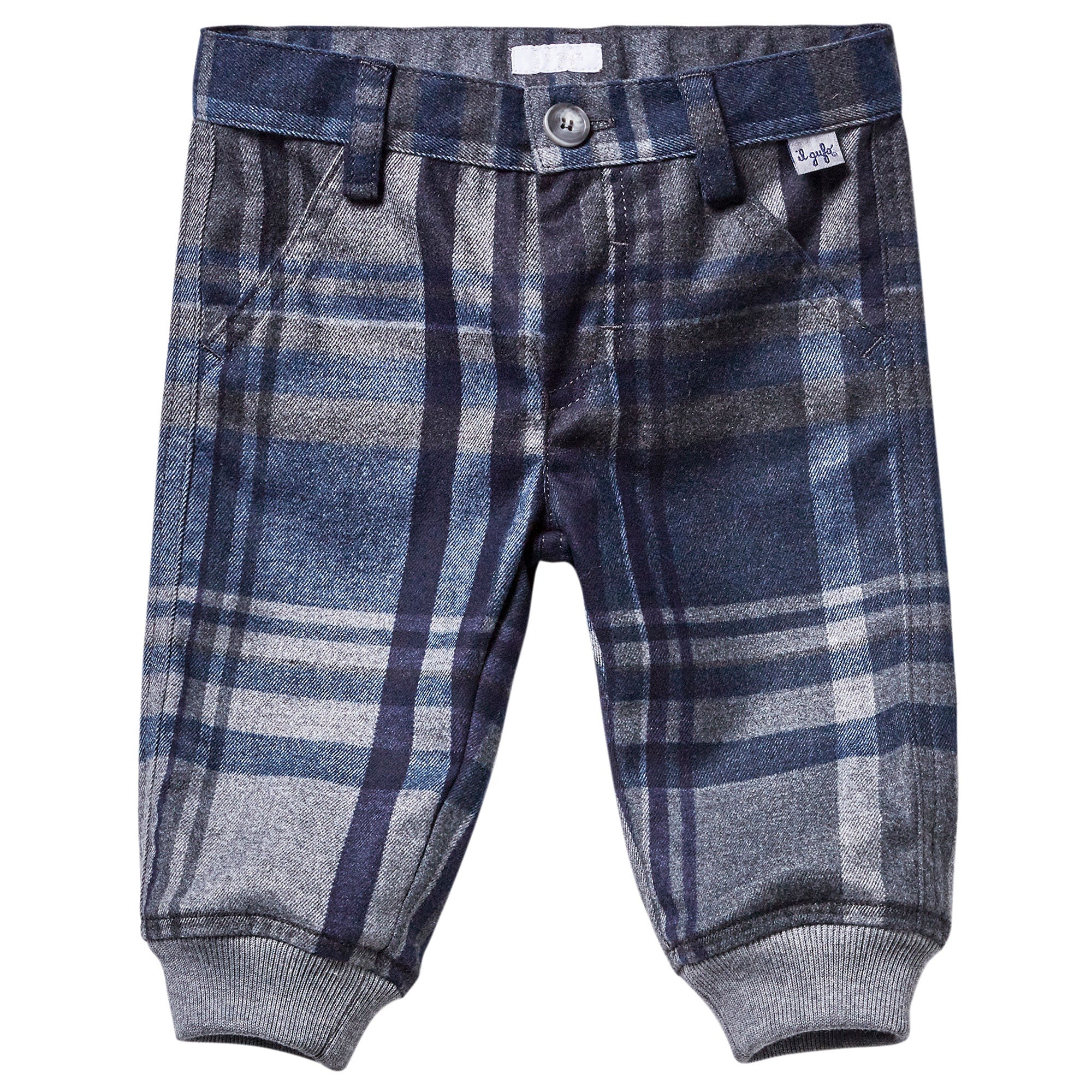 Baby Boys Ink Blue Check Trouser - CÉMAROSE | Children's Fashion Store