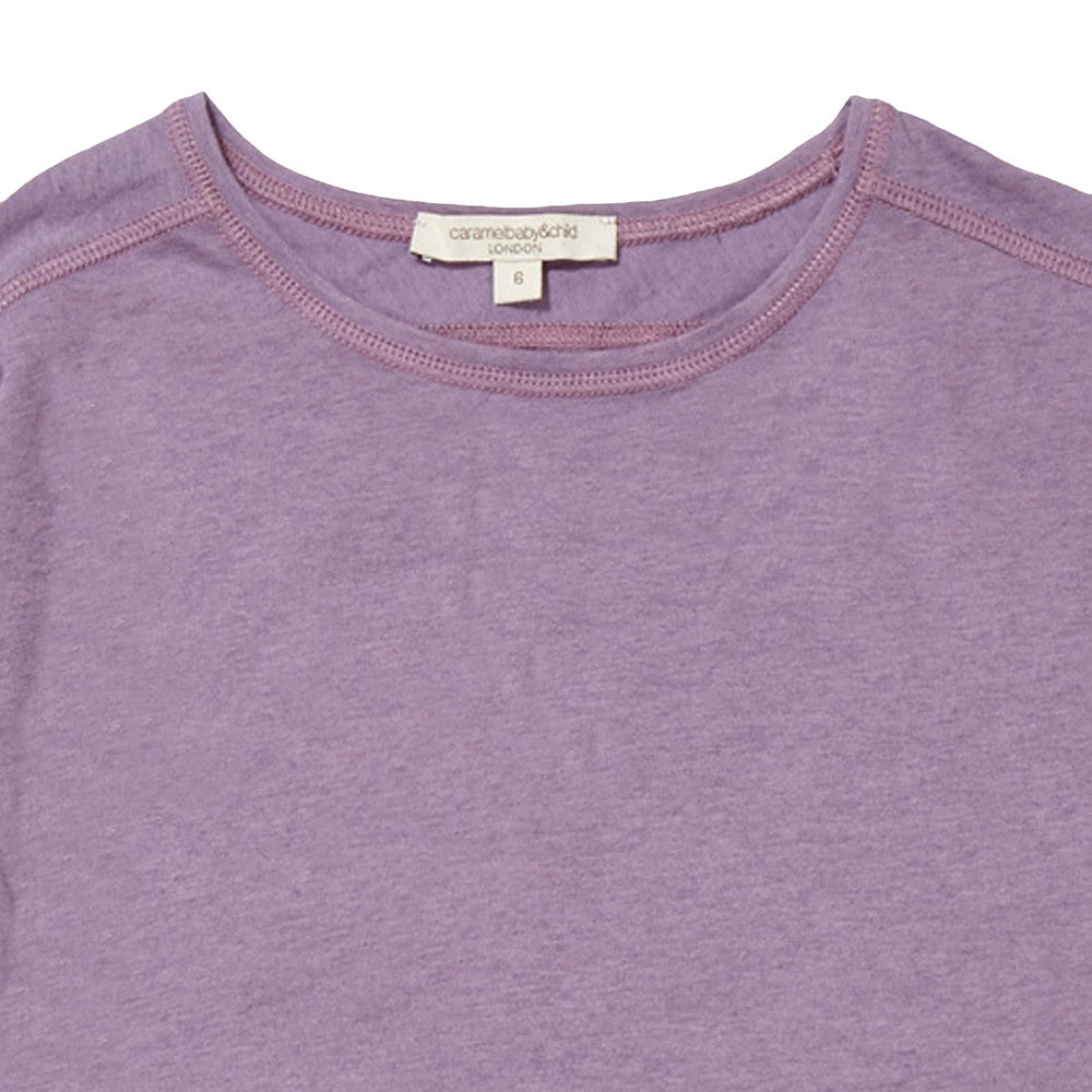 Boys & Girls Light Purple Cotton & Wool Jersey T-Shirt - CÉMAROSE | Children's Fashion Store - 3