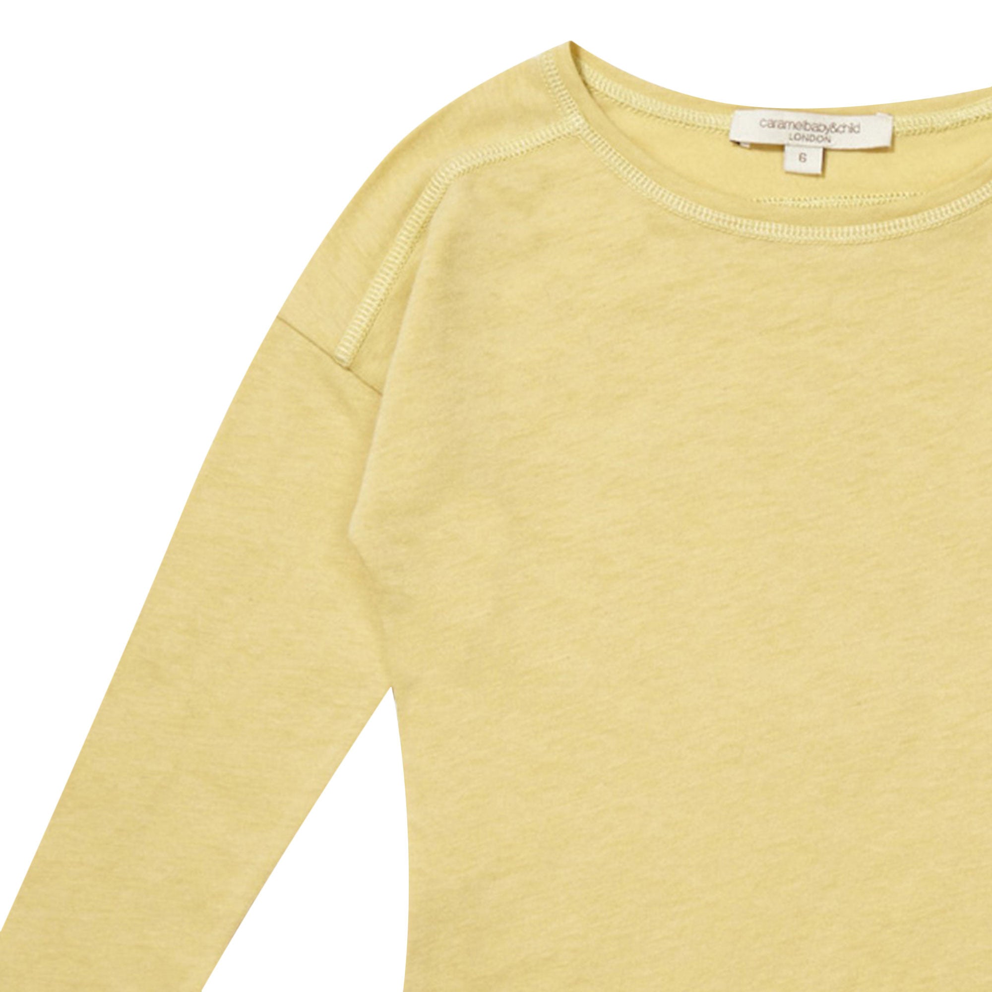 Boys & Girls Mellow Yellow Cotton & Wool Jersey T-Shirt - CÉMAROSE | Children's Fashion Store - 3