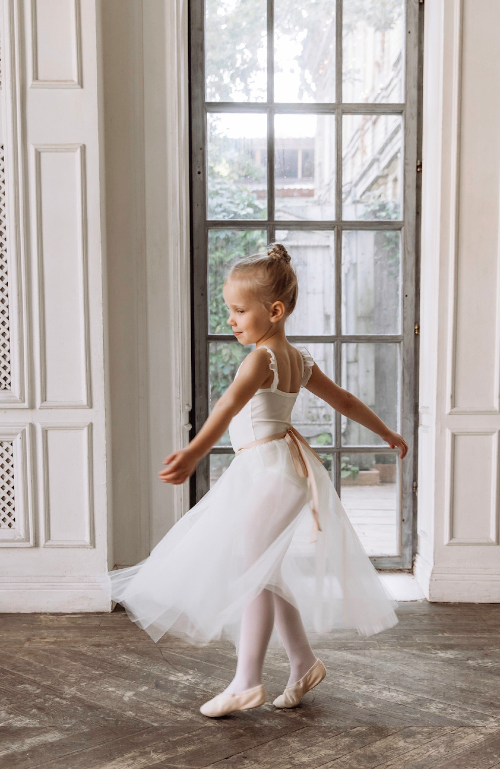 Girls White Ballet Skirt