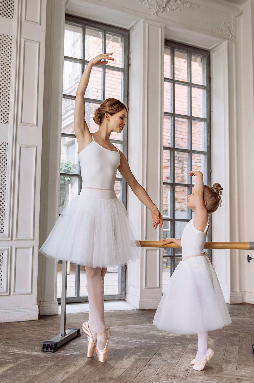 Girls White Ballet Skirt