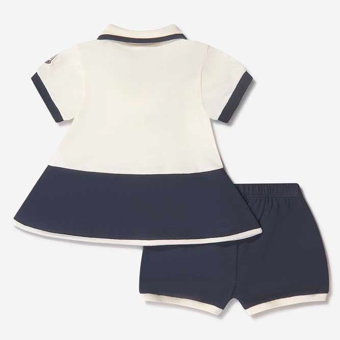 Baby Girls Navy Cotton Dress Set