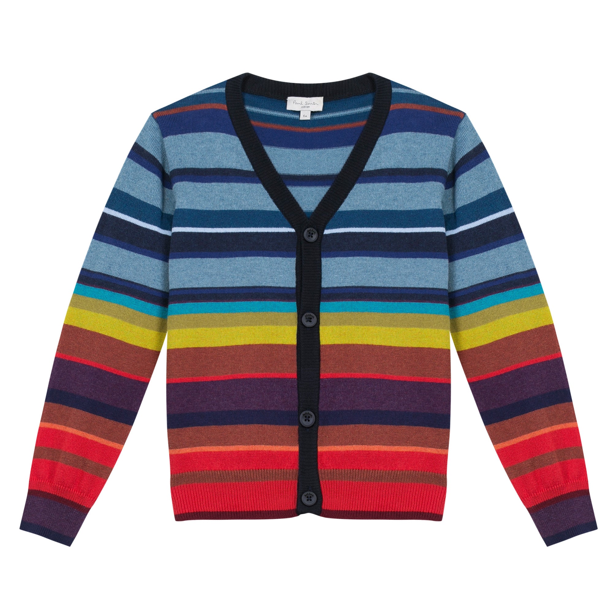 Boys Multicolor Stripe Trims Cotton Cardigan - CÉMAROSE | Children's Fashion Store