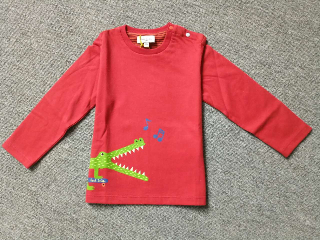 Baby Boys Red Crocodile Printed Cotton T-Shirt - CÉMAROSE | Children's Fashion Store