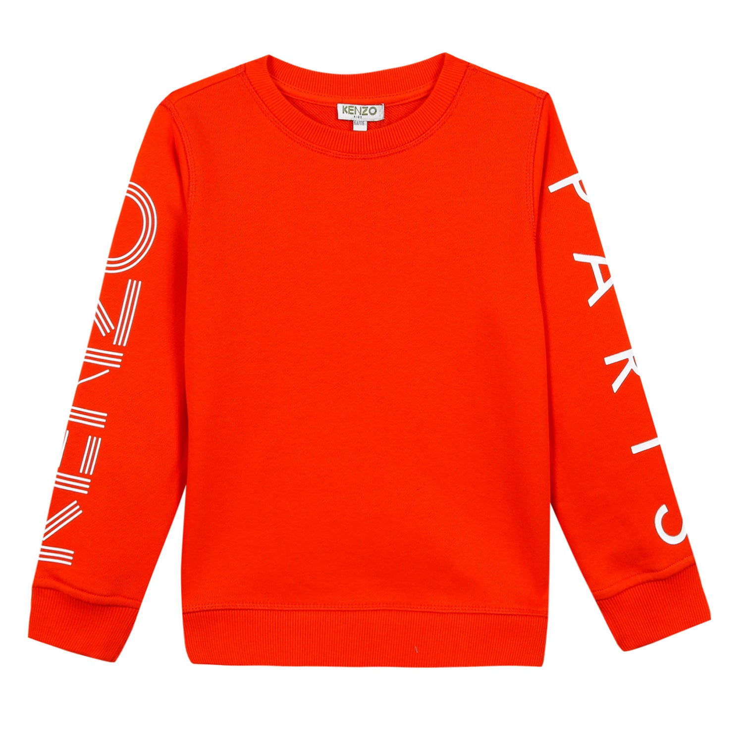 Boys Vivid Orange Cotton Sweatshirt