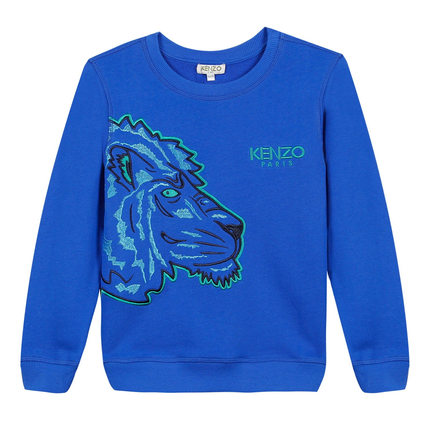 Boys Blue Printed Cotton Sweater