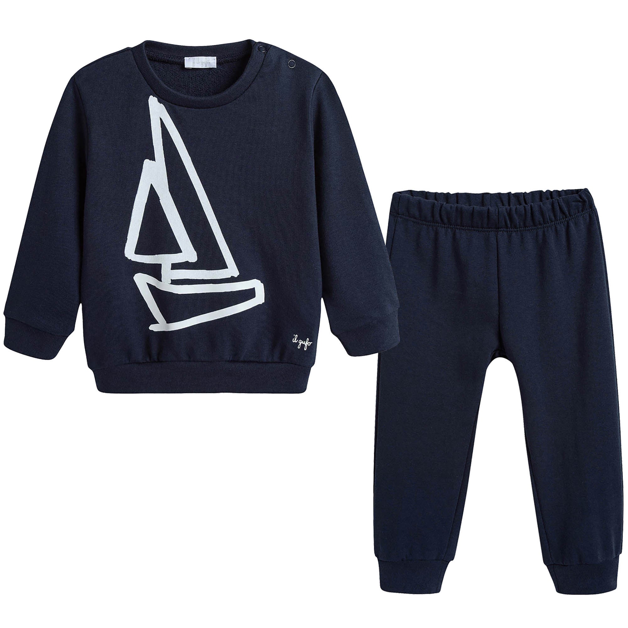 Baby Boys Navy Blue Tracksuit - CÉMAROSE | Children's Fashion Store - 1