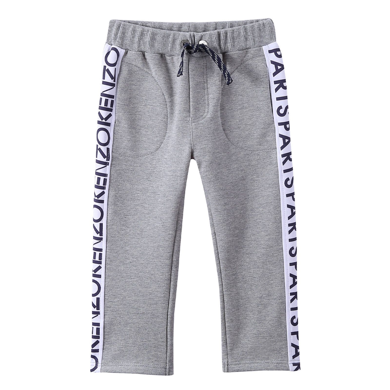 Boys Grey Cotton Trouser - CÉMAROSE | Children's Fashion Store - 1