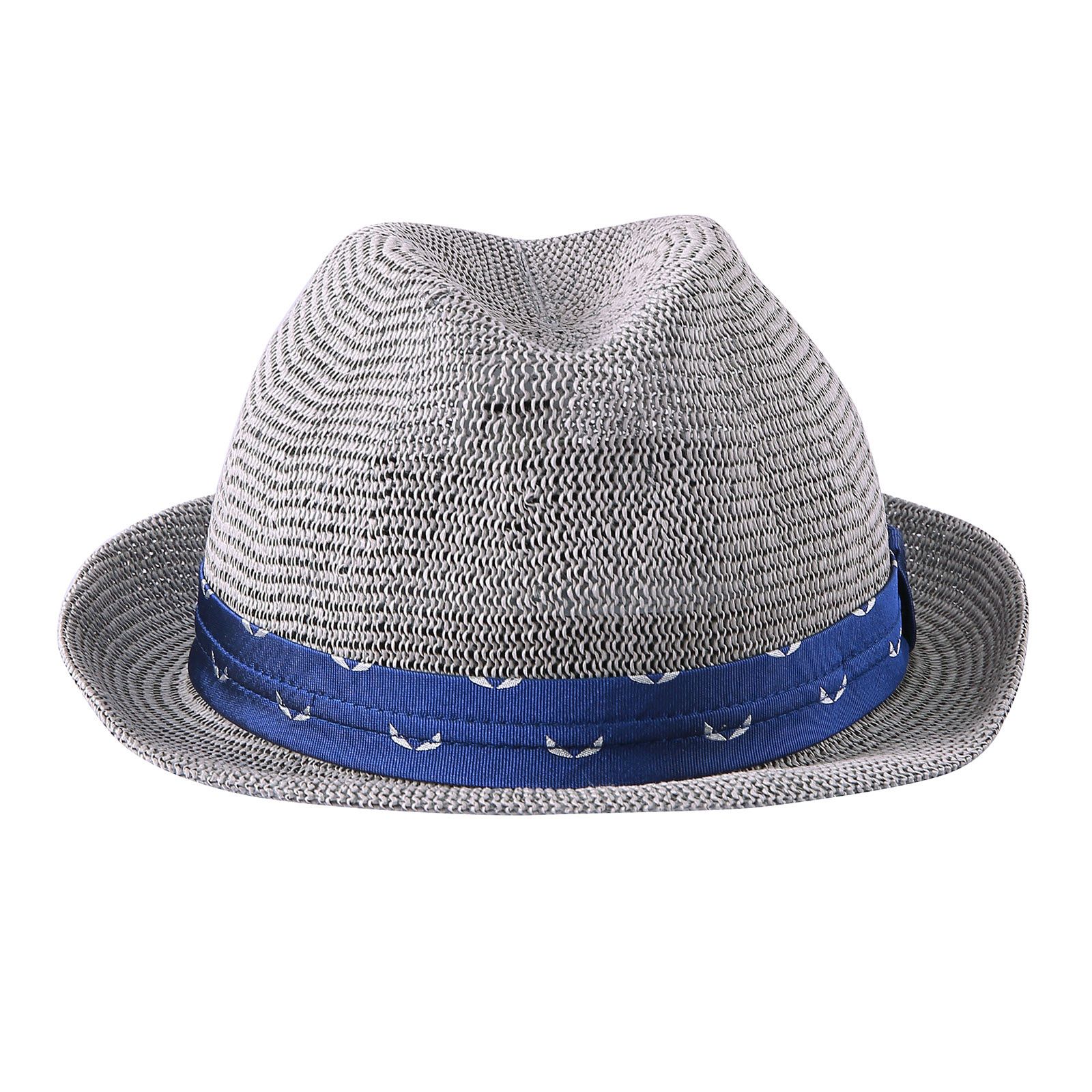 Boys Grey Hat With Blue Ribbon Trims - CÉMAROSE | Children's Fashion Store - 1