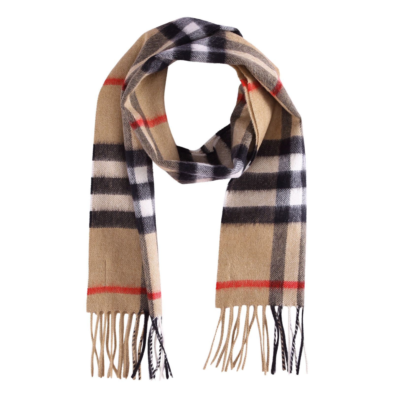 Boys&Girls Beige Cashmere Classic Check Scarf - CÉMAROSE | Children's Fashion Store