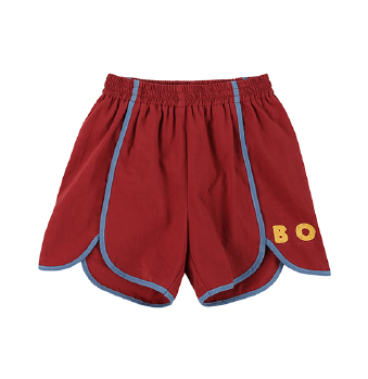 Boys & Girls Red Cotton Shorts