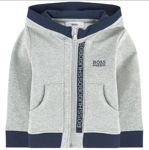 Baby Boys Grey Marl Cotton Cardigan