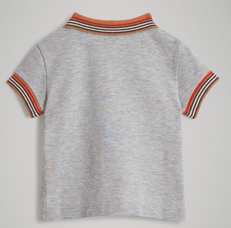 Baby Boys Grey Cotton Polo Shirt