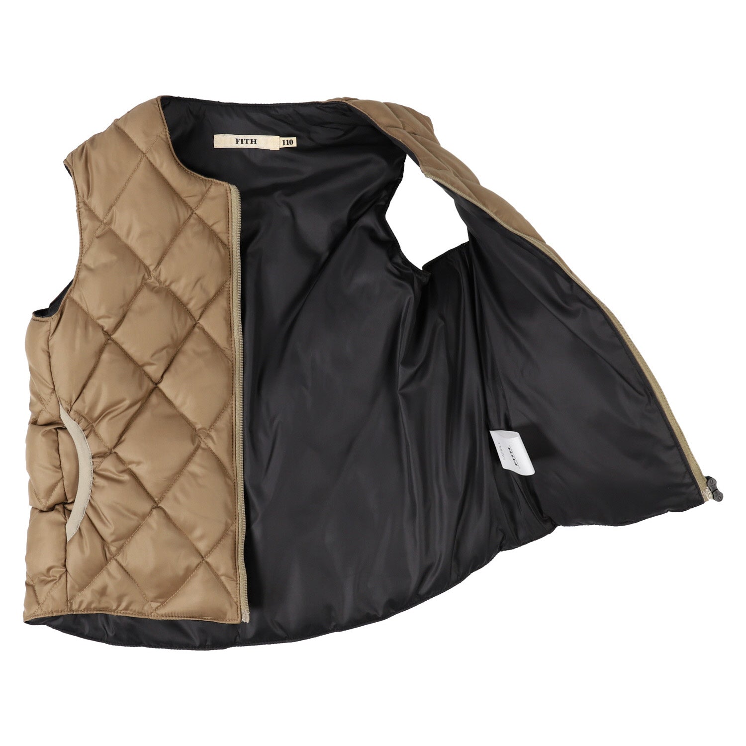 Boys Beige Padded Gilet