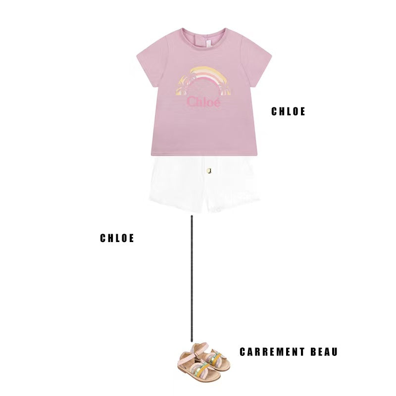 Baby Boys & Girls Pink Cotton T-Shirt