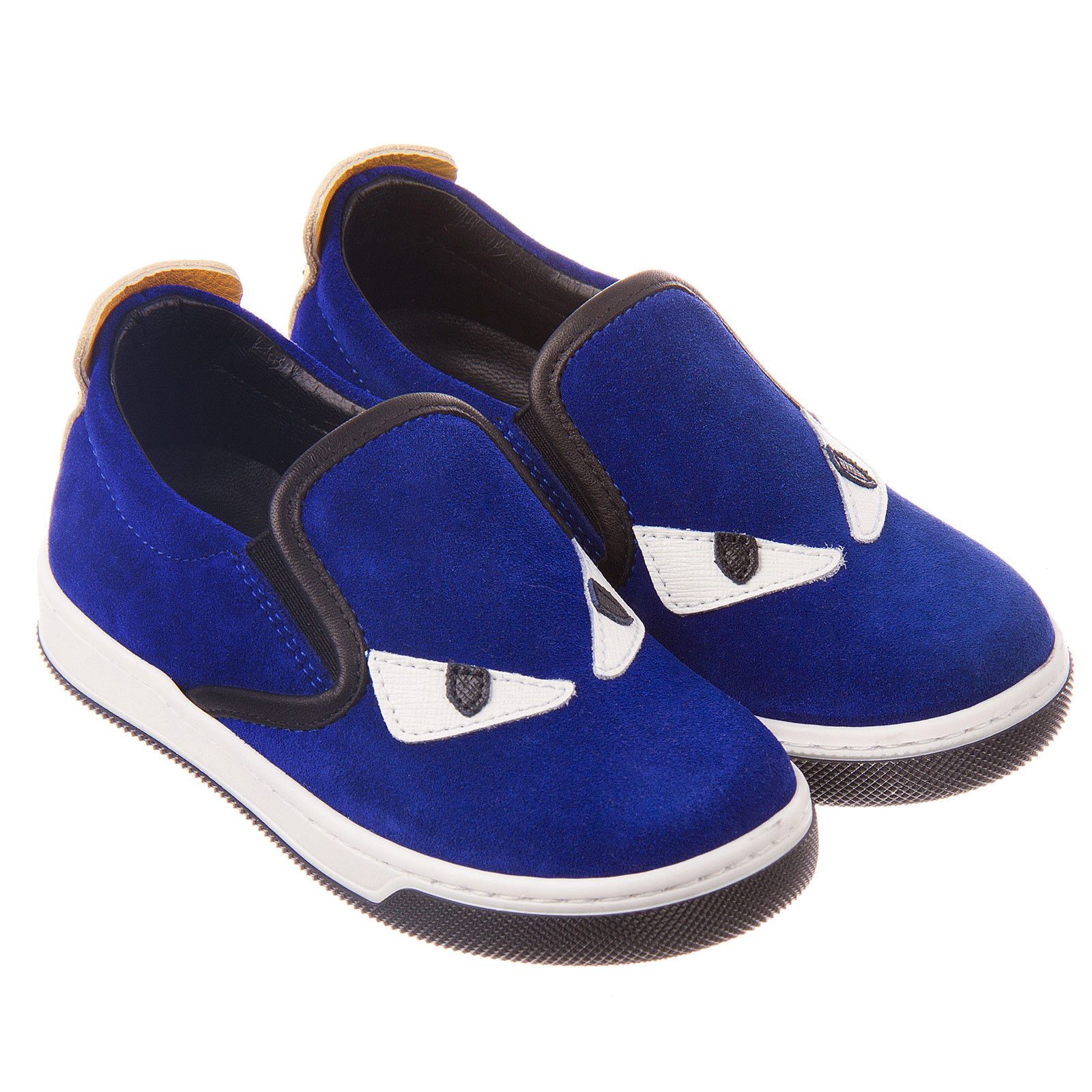 Boys&Girls Blue Suede Monster Trainers - CÉMAROSE | Children's Fashion Store - 1