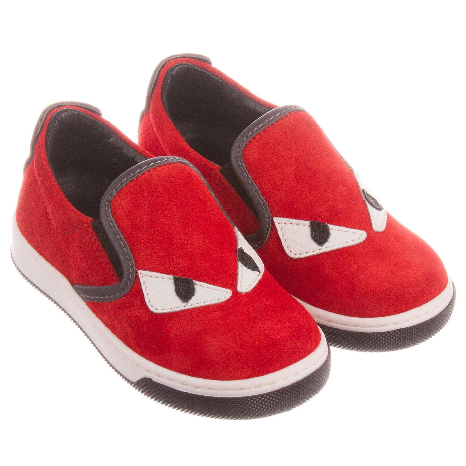 Boys&Girls Red Suede Monster Trainers - CÉMAROSE | Children's Fashion Store - 1