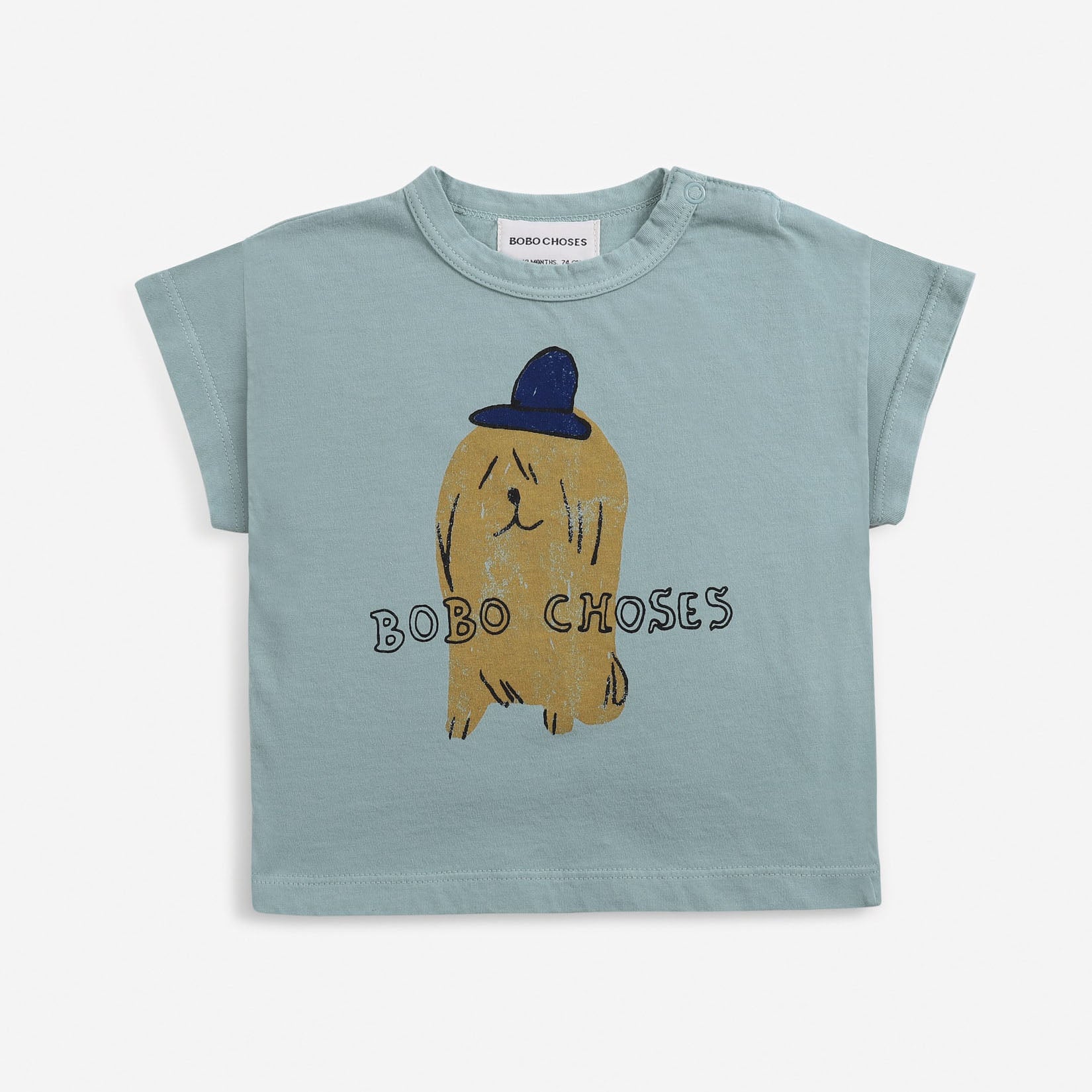 Baby Boys & Girls Blue Logo Cotton T-Shirt