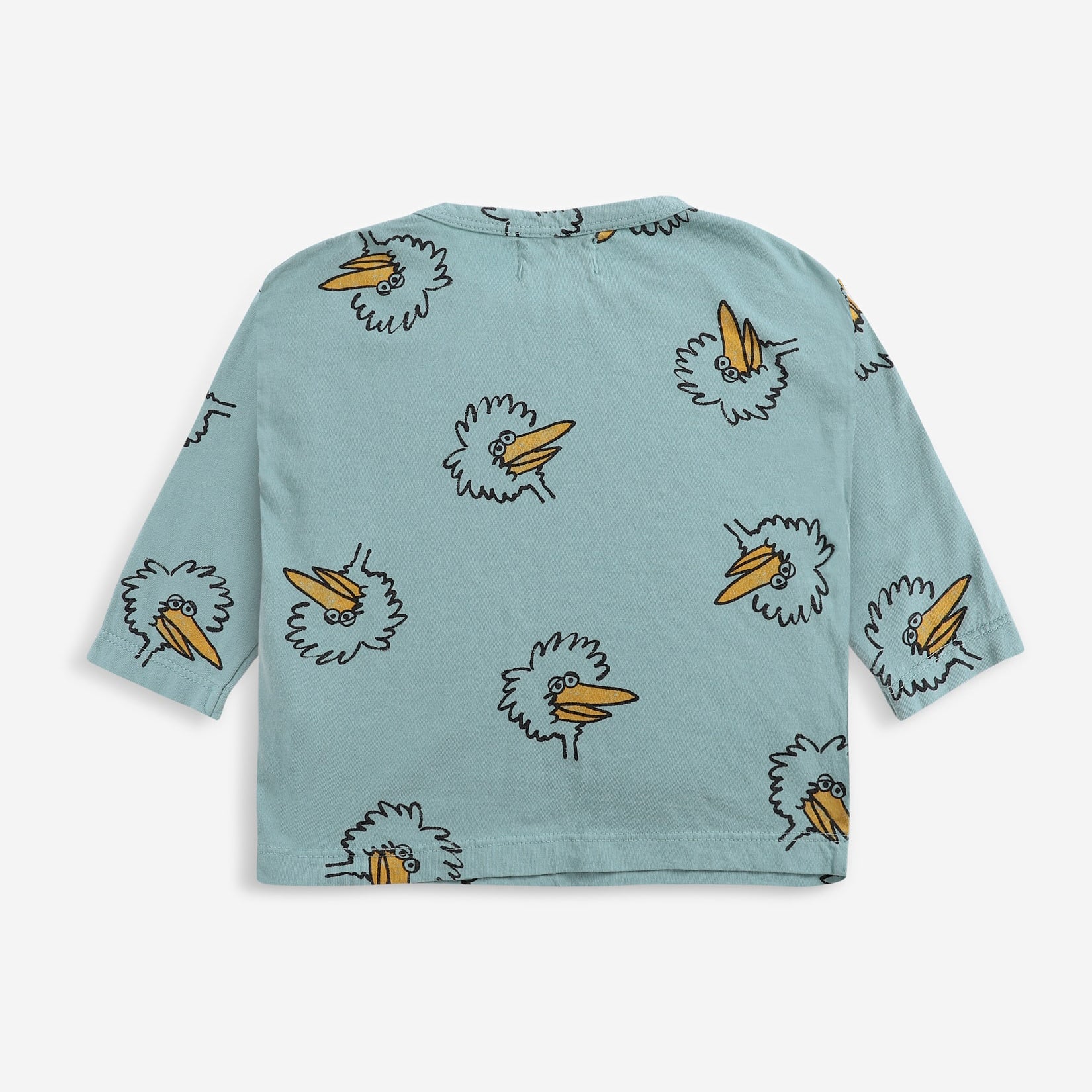 Baby Boys & Girls Blue Printed Cotton T-Shirt