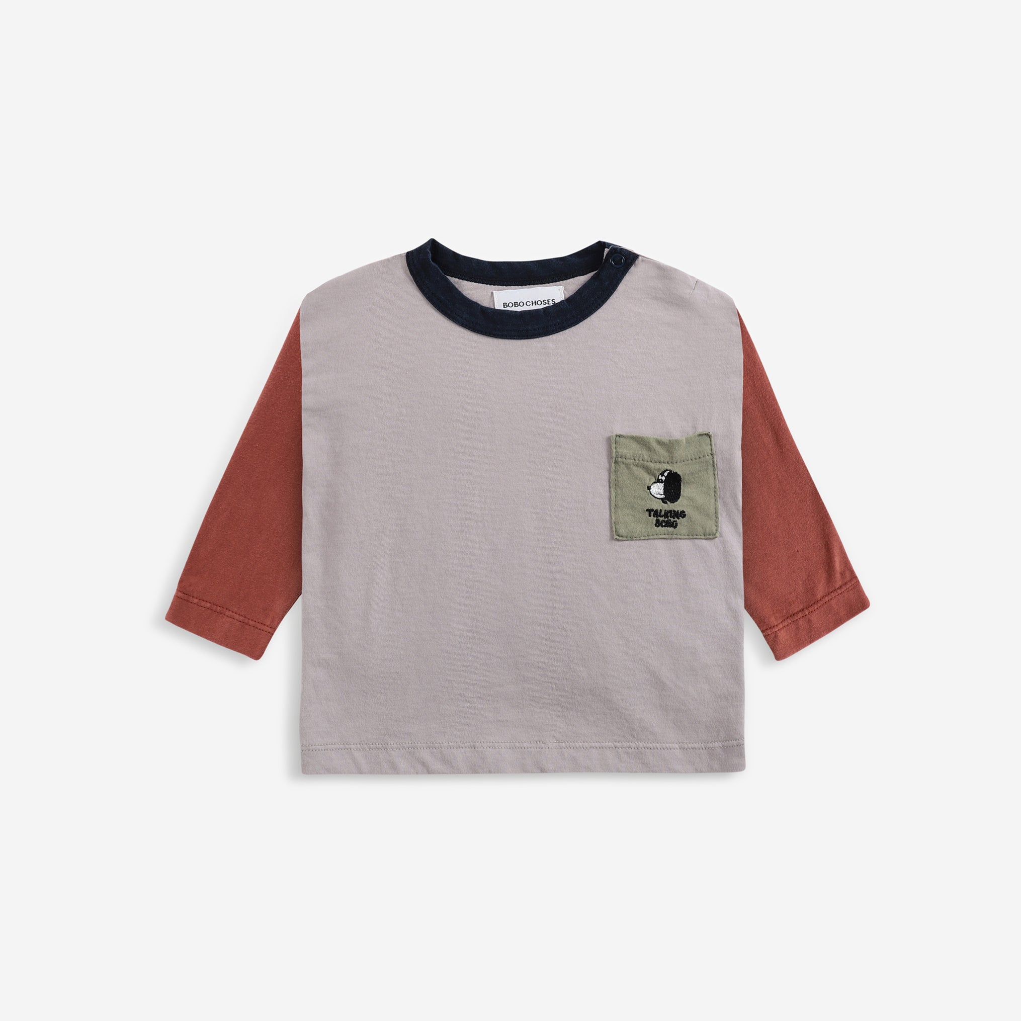 Baby Boys & Girls Grey Cotton T-Shirt