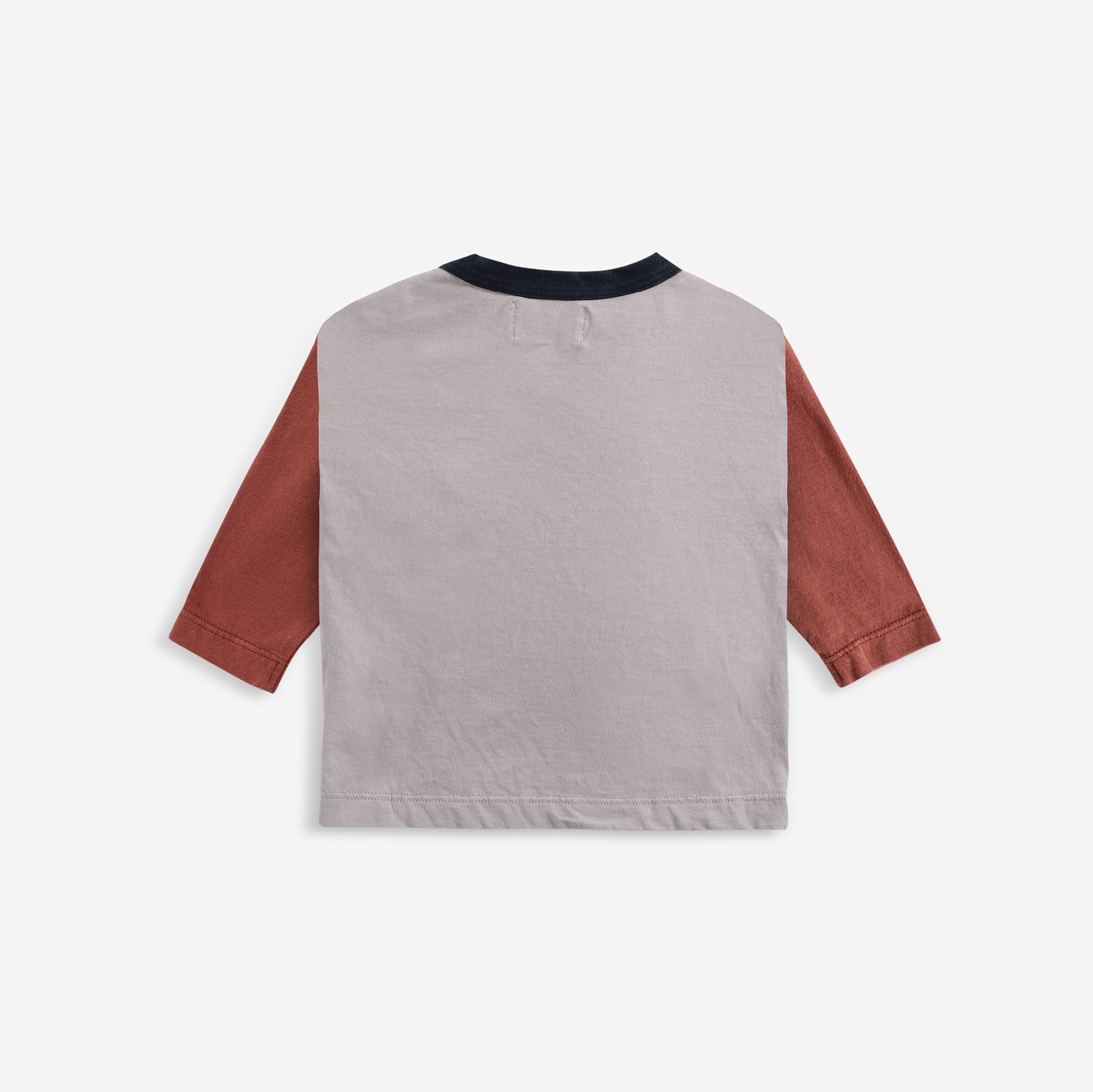 Baby Boys & Girls Grey Cotton T-Shirt