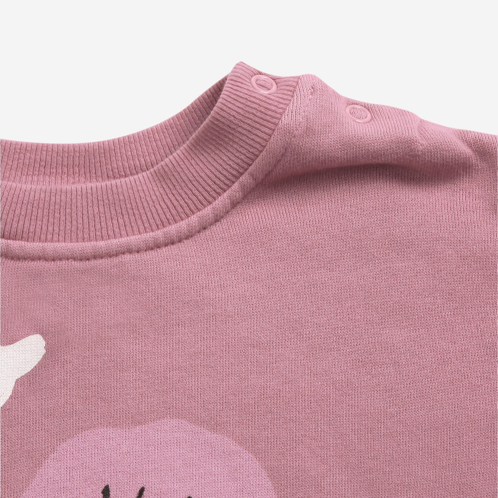 Baby Boys & Girls Pink Printed Cotton Sweatshirt