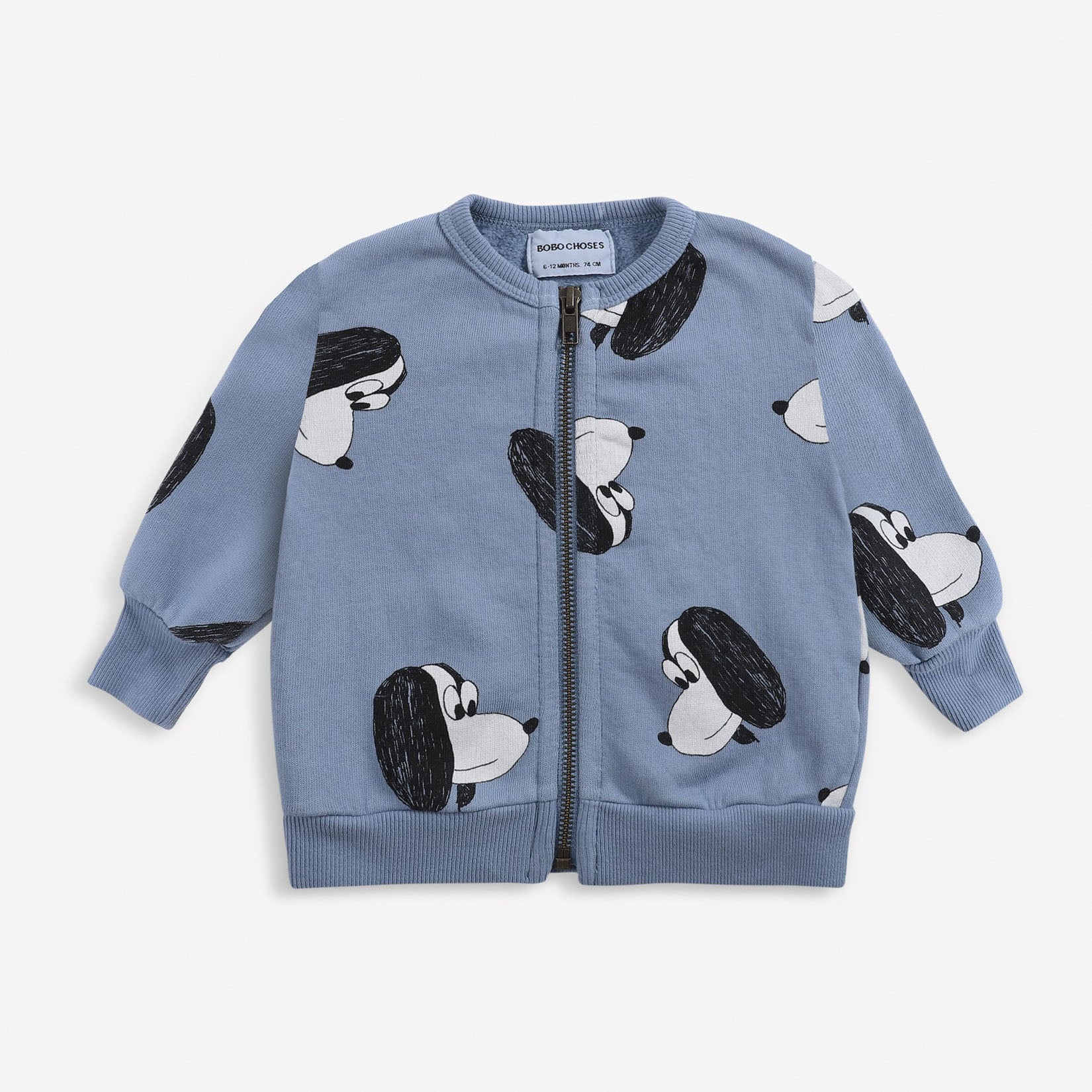 Baby Boys & Girls Blue Printed Cotton Sweatshirt