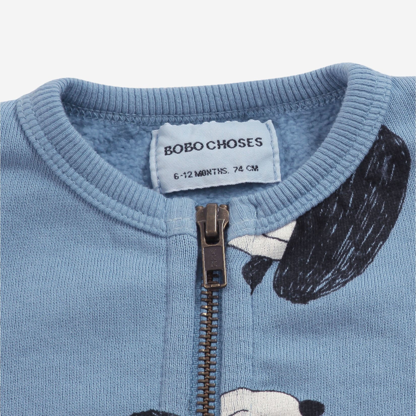 Baby Boys & Girls Blue Printed Cotton Sweatshirt