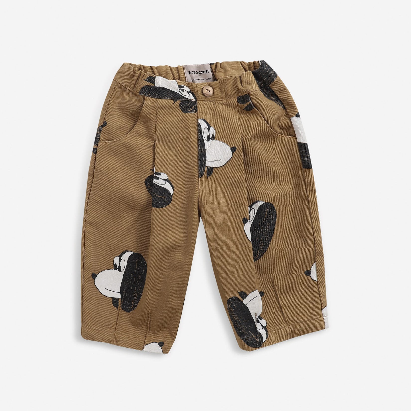 Baby Boys & Girls Brown Printed Trousers