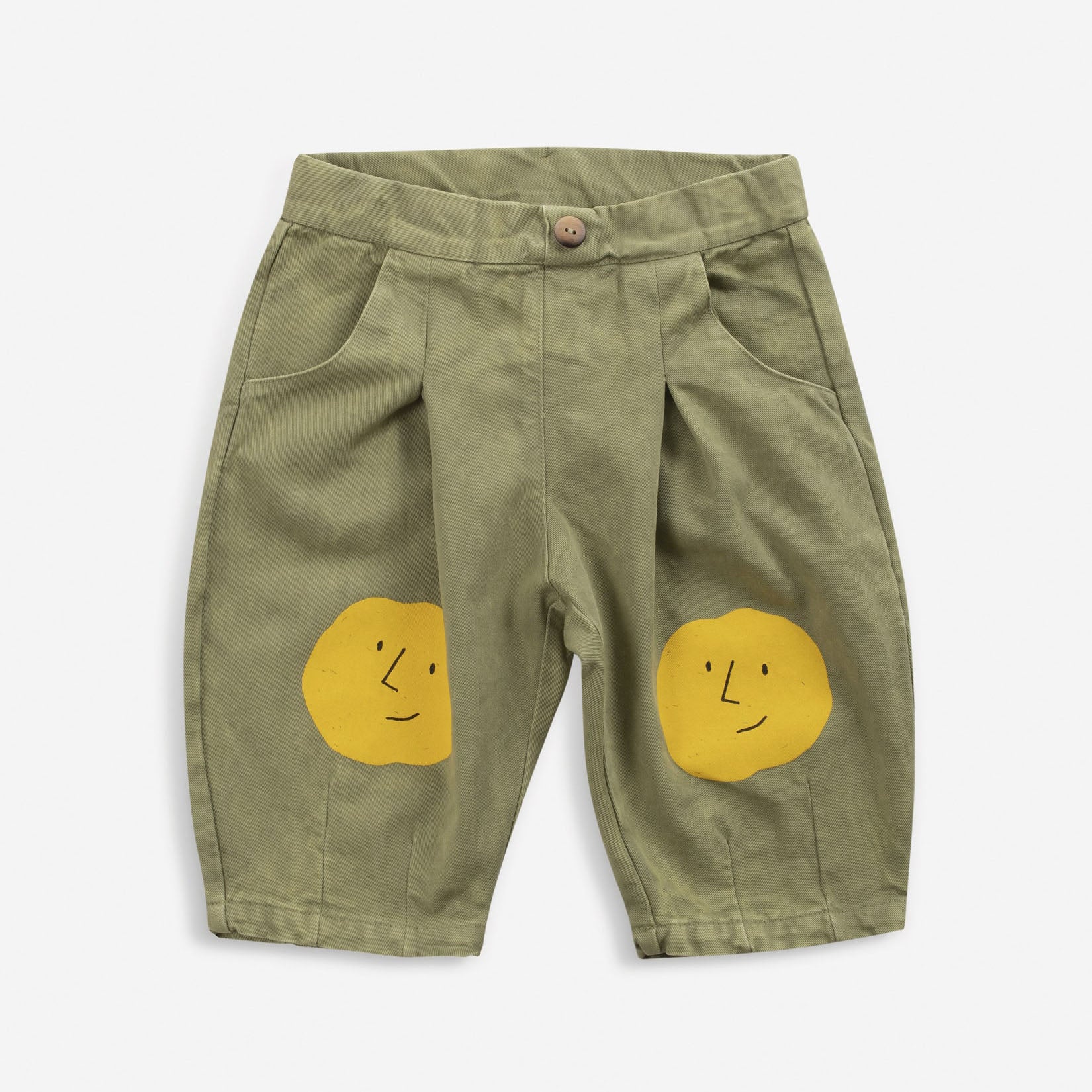 Baby Boys & Girls Green Printed Trousers