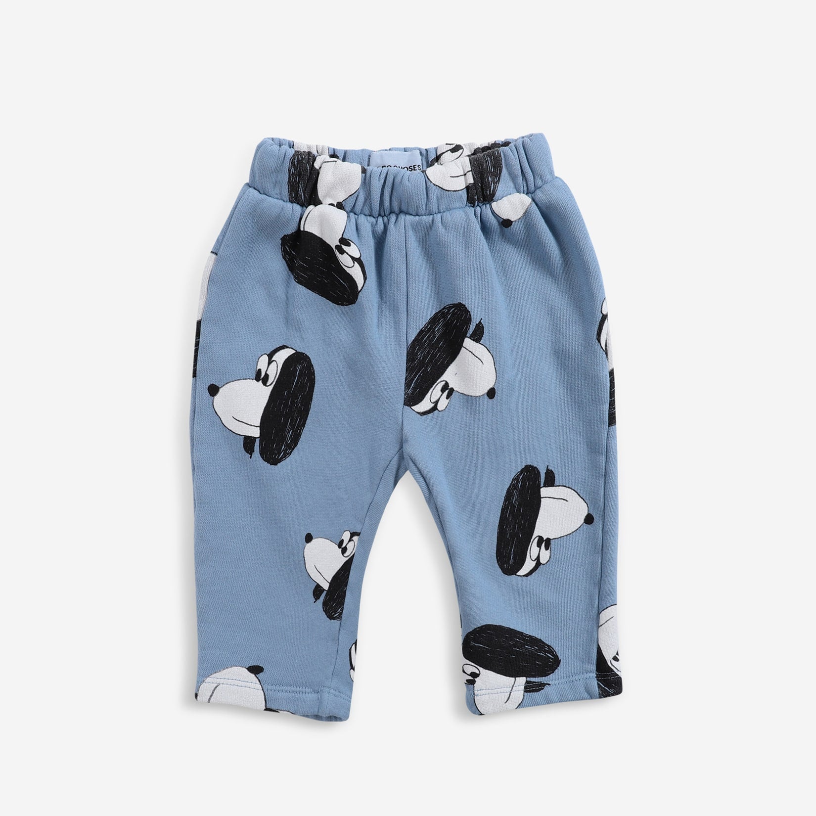 Baby Boys & Girls Blue Printed Cotton Trousers