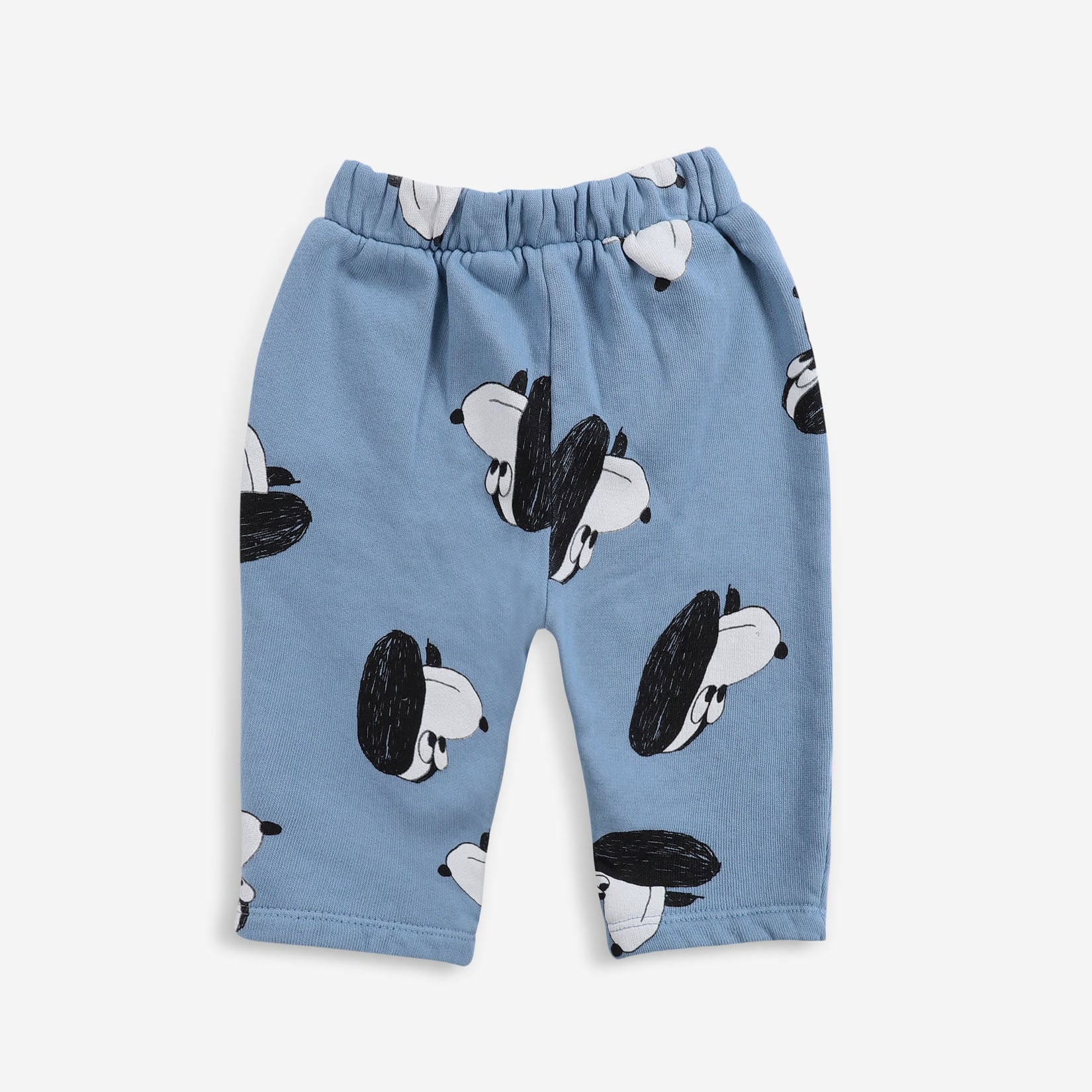 Baby Boys & Girls Blue Printed Cotton Trousers